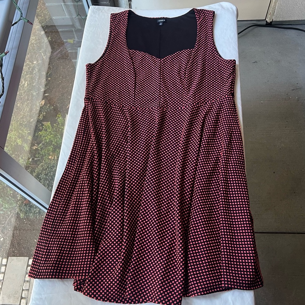 Torrid Jacquard Polka Dot Skater Dress